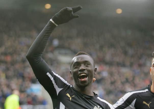 Newcastle United's Papiss Demba Cisse celebrates his goal