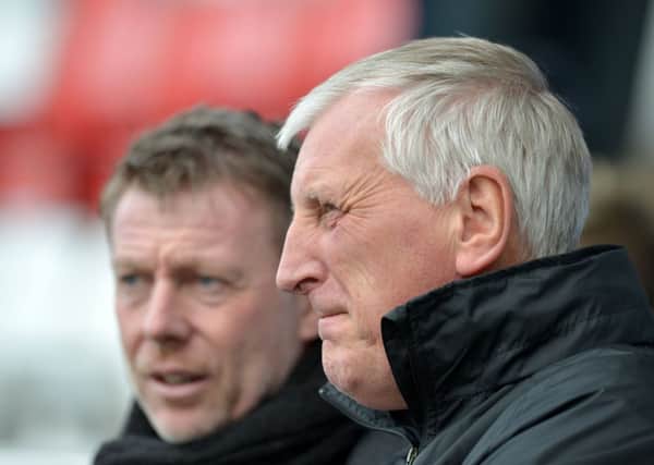Hartlepool United manager Ronnie Moore against Burton Albion. Picture by FRANK REID