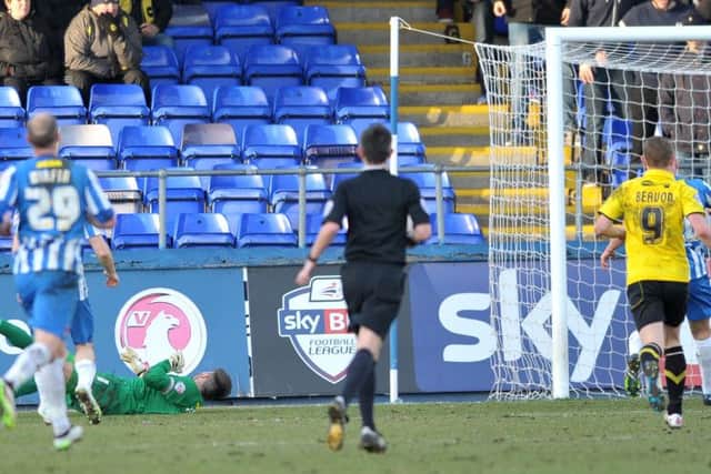 Burton Albion score to win the game against Hartlepool United 1-0. Picture by FRANK REID