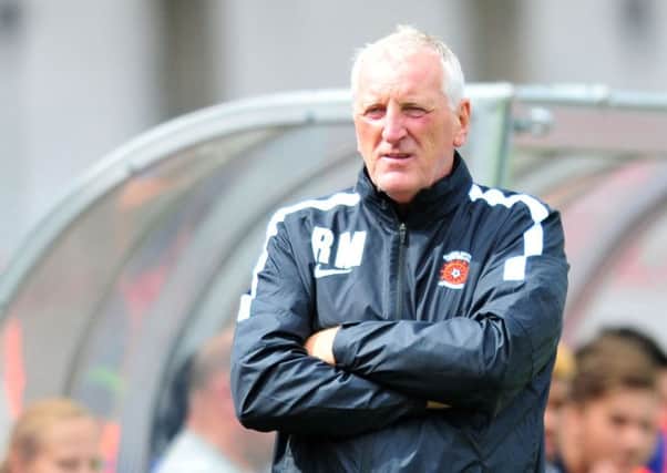 Hartlepool United manager Ronnie Moore looking on from the side line during their 5-3 loss away to Gateshead. Picture by FRANK REID