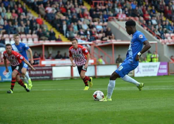 Rakish Bingham fails from the spot at Exeter. Picture by FRANK REID