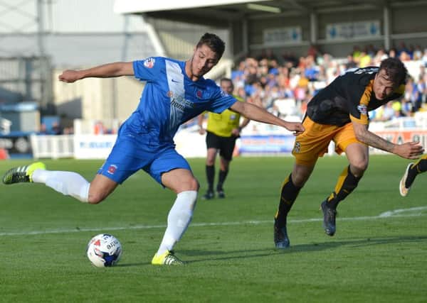 Brad Walker in action for Hartlepool United against Cambridge United. Picture by FRANK REID