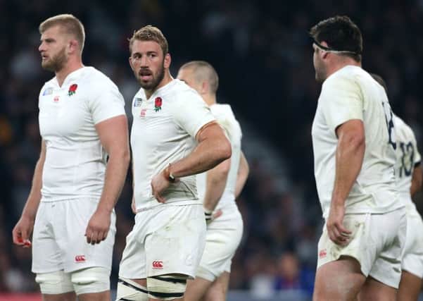 England players including Chris Robshaw (second right) look dejected