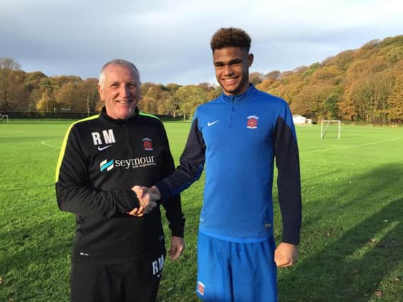 Ronnie Moore and Mikael Mandron. Picture courtesy HUFC