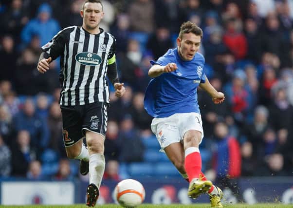 Kal Naismith scores for Rangers in the Scottish Cup in 2012