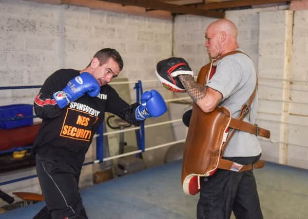 Martin Ward training with Neil Fannan at the Neil Fannan Boxing Gym, Hartlepool. Picture by KEVIN BRADY