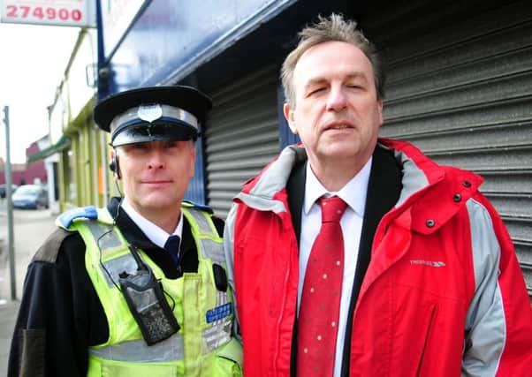 PCSO Graham Handley, left, with Cleveland Police and Crime Commissioner Barry Coppinger.