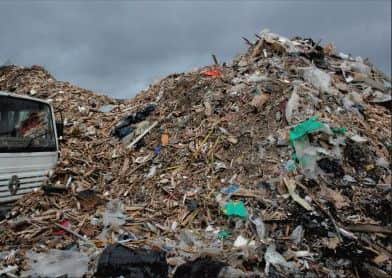 The waste mountain left at Longhill Industrial Estate in Hartlepool.
