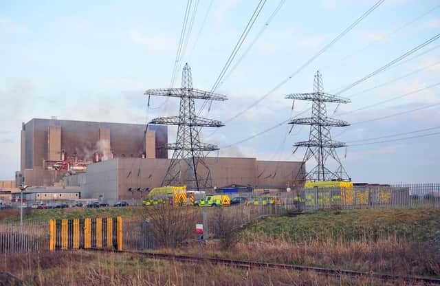 Emergency services on scene at Hartlepool power station.