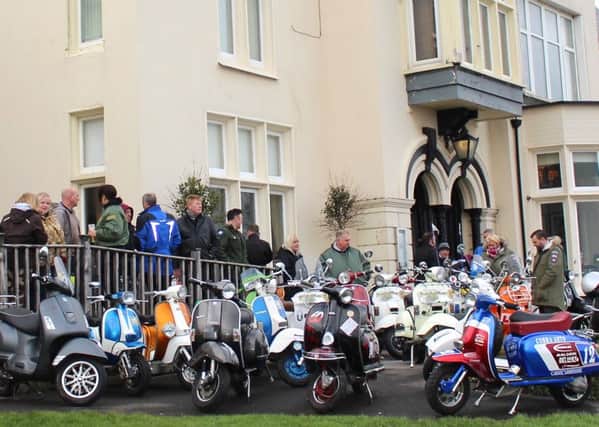 Scooter enthusiasts at the Staincliffe Hotel, which is holding the charity event.