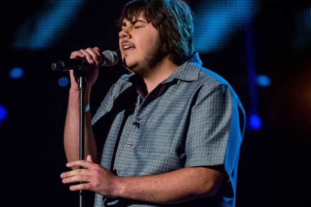 Nick Dixon performing on The Voice.