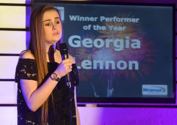 Georgia Lennon performing at last year's Best of Hartlepool awards.