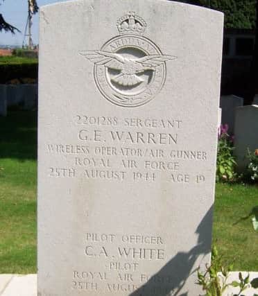 The grave of Hartlepool teenager Geoffrey Warren.