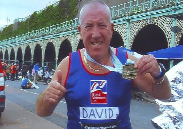 Blind veteran David Cranson will take on the Brighton Half Marathon next month.