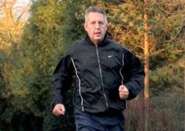 Steve Callaghan training for the London Marathon.