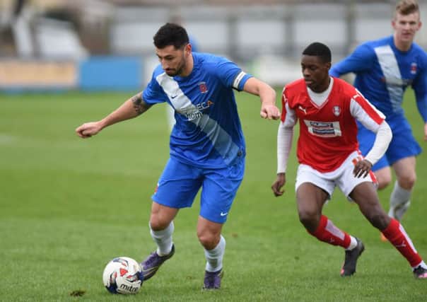Billy Paynter goes forward for Hartlepool United Reserves against  Rotherham. Picture by KEVIN BRADY