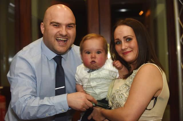 Child of Courage winner Jack Stevens with dad Chris and mum Ashton at last year's awards.
