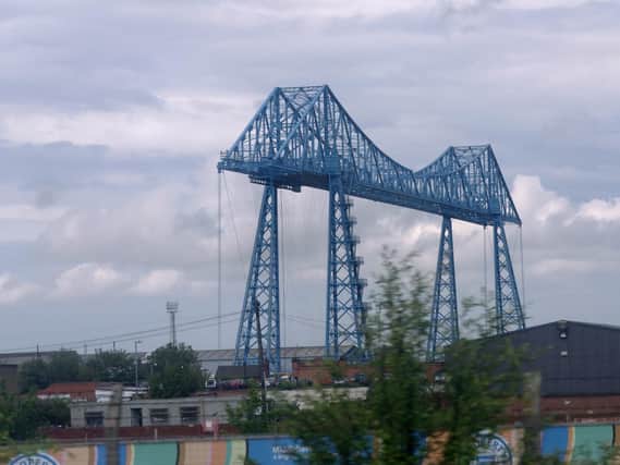 The Transporter Bridge in Middlesbrough.