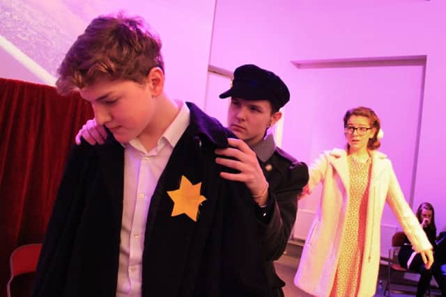 Louis Nixon, Jake Hornsey and Annabelle Thomas in a scene from Its Nothing, a short play written be Annabelle Napper.