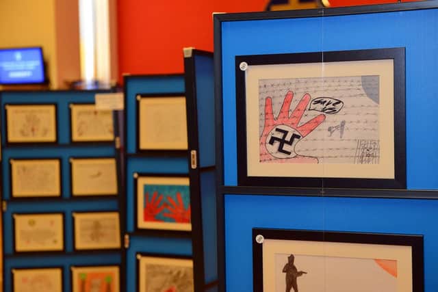 The Holocaust Art Exhibition in St Hild's Church of England School. Picture by FRANK REID