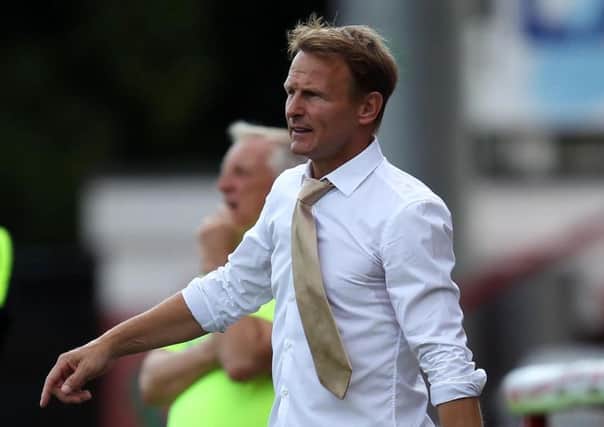 Teddy Sheringham watches his Stevenage side beat Hartlepool back in August. Picture by Frank Reid