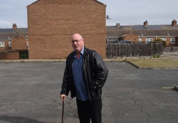 Ian Fewster, who was attacked in his motor home that was parked outside his daughters house in Millpool Close, Hartlepool.