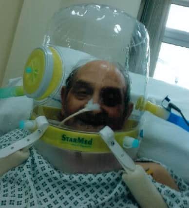 Colin Cookson while he was undergoing treatment.