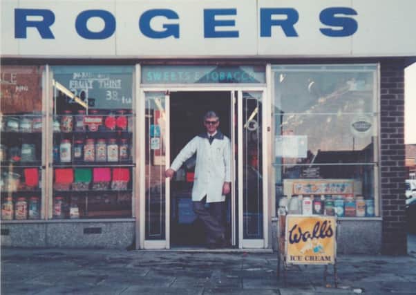 Keith Rogers outside the family sweet shop he ran for 50 years in Oxford Street.