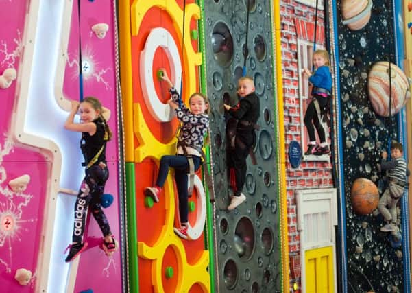 Children from Roseberry Primary School at GoClimb.