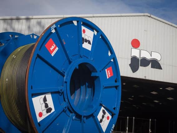 A giant cable set to be rolled out of the JDR Cables plant in Hartlepool