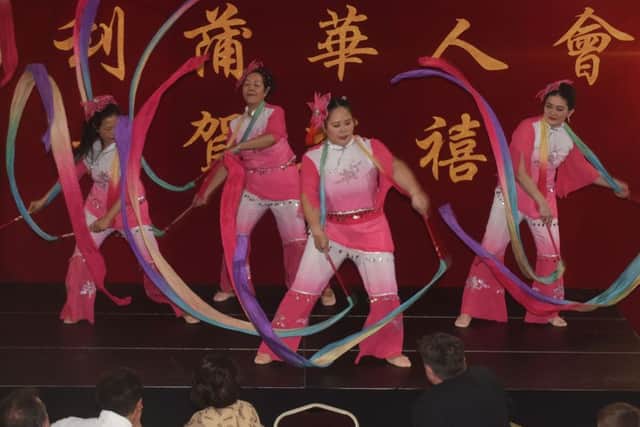 A traditional ribbon dance at the Chinese New Year celebrations at the Grand Hotel, Hartlepool.