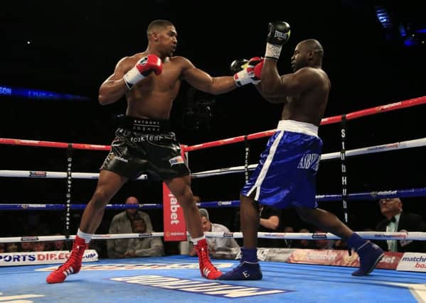 British  and Commonwealth heavyweight champ Anthony Joshua (left) will be at the Staincliffe Hotel on April 16.