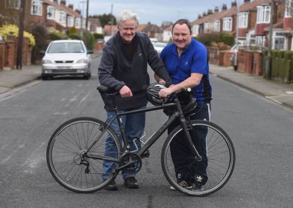 Andrew Carey, left, and George Bell, who are planning a charity bike ride in aid of late niece Becky's charity.