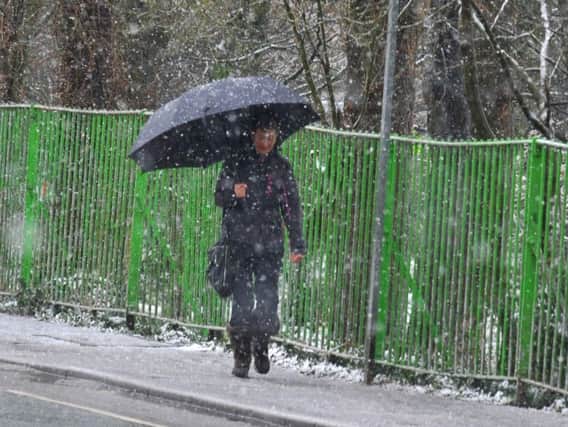 An umbrella might come in handy this week, with rain, sleet and wintry showers forecast.