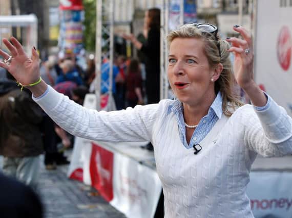 Katie Hopkins has prompted a huge Twitter backlash after calling the victim of Adam Johnson a slag. She is pictured here in Edinburgh. Picture: Press Association.