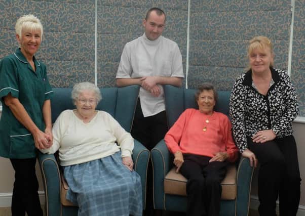 Denise Church, Domestic Assistant, Betty Hartley, Terry Hesslewood, Carer, Dorothy McDonell, Julie Shield, Manager.