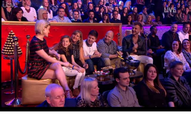 The Hutchinson family from Hartlepool sat with Ashley Roberts on Ant & Dec's Saturday Night Takeaway.