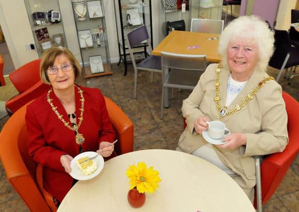 The Mayor of Hartlepool Mary Fleet with her consort Sheila Griffin.