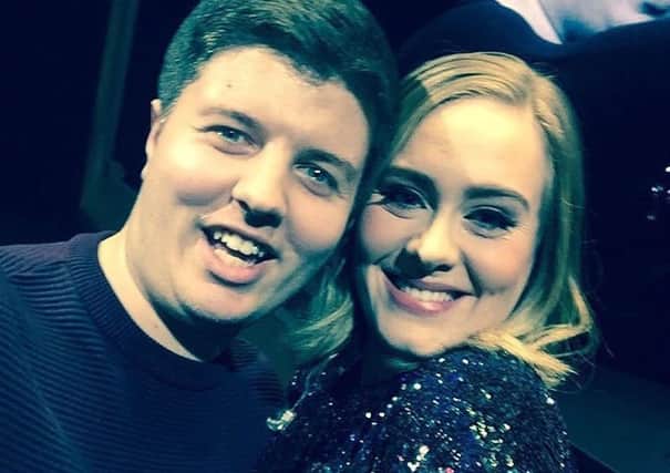 Hartlepool teenager Matthew Hutchinson was asked by Adele to get up on stage and take a selfie.