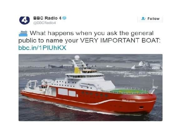 Boaty McBoatface - do you think it's a good name?