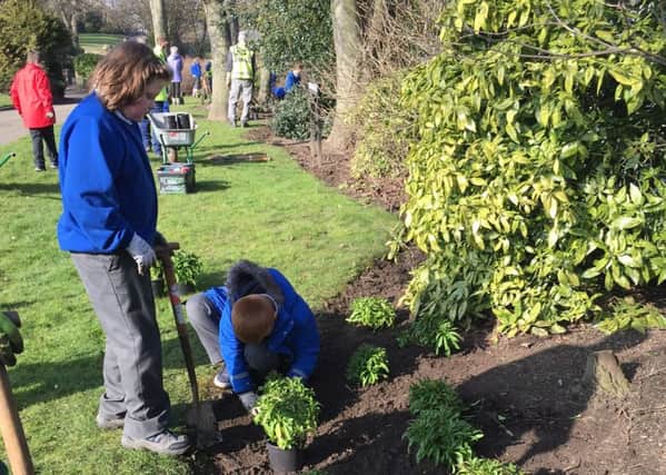 Pupils from Eldon Grove Academy dig into Burn Valley.