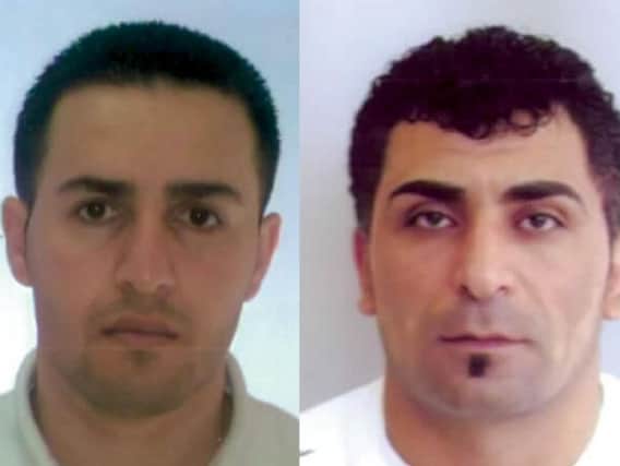 Dilovan Sindi, left, and Mohamed Rashid Hifzullah, who have each been jailed for 12 months for people smuggling.
