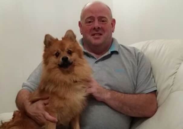 Dave Shaw with his dog Pedro