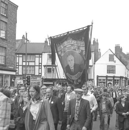 Photographer Ken Parker snapped the 
Horden Lodge Banner at the Durham Miners' Gala in 1976.
