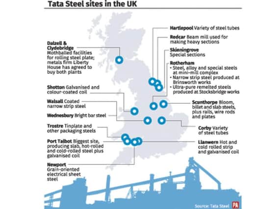 Tata's UK steelmaking plants.