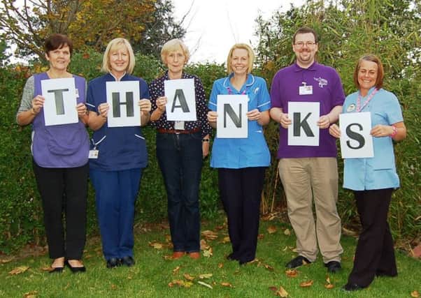 Staff and volunteers thank Albany Assistance for choosing the Hartlepool & District Hospice as its charity of the year.