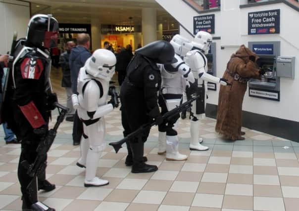 Star Wars characters who took part in the last event at The Entertainer in Hartlepools Middleton Grange Shopping Centre.