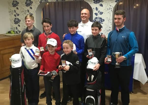 Graeme Storm with the winners of the Graeme Storm Junior Open