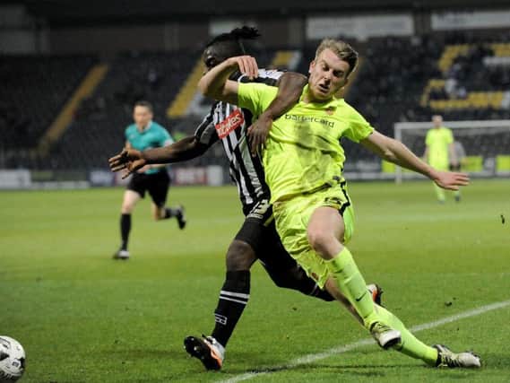Rhys Oates in action against Notts County