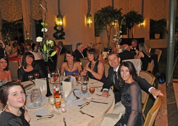 Colin Cooper and his wife Julie with guests at last years Dragonfly Ball for the Finlay Cooper Fund.